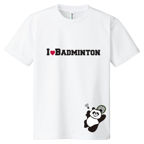 I♥배드민턴 드라이 라운드 티셔츠