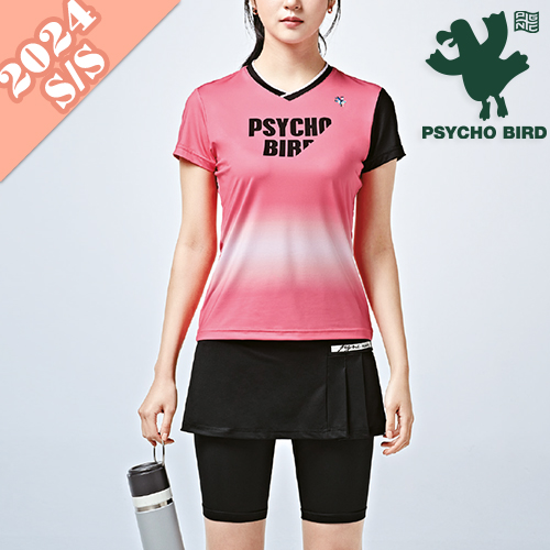 [싸이코버드] 여성용 반팔 티셔츠+레깅스스커트 / PSY-6006+SM-247